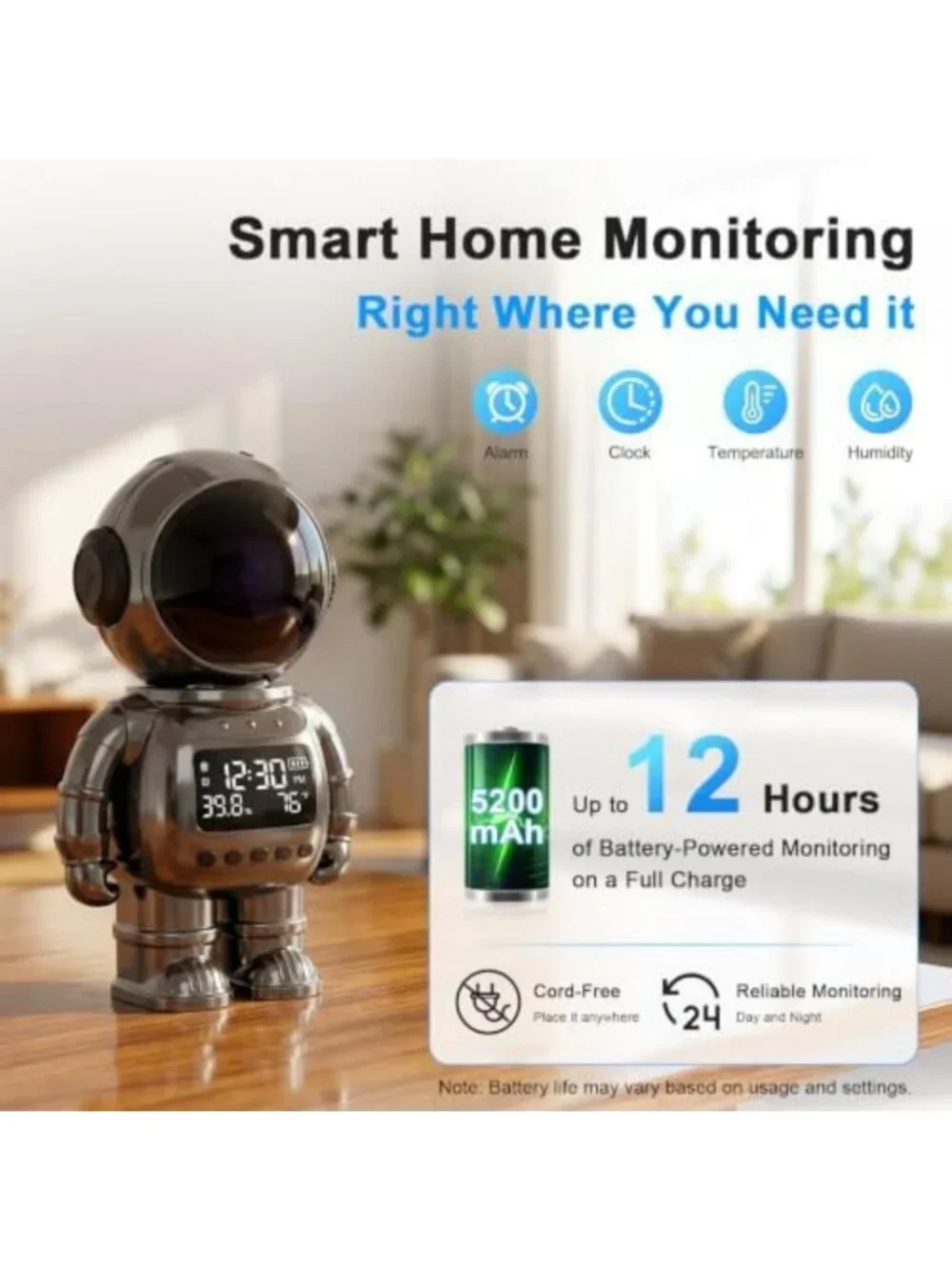 Indoor Security Camera with 2K HD, WiFi, Night Vision, 2-Way Audio, Baby & Pet